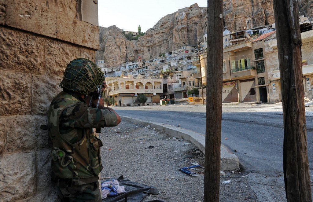 Sep. 11, 2013, Clashes in Damascus. Photo by Syrian official news agency SANA