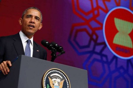 US President Barack Obama giving a speech at the Asean Business and Investment Summit in Kuala Lumpur, Malaysia on Nov 21, 2015. PHOTO: REUTERS