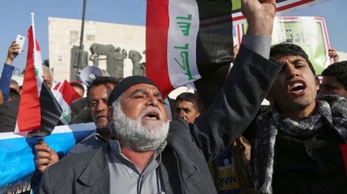 People take to the streets in Baghdad in anger at the Turkish incursion