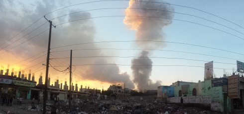 Saudi air strike in Sana