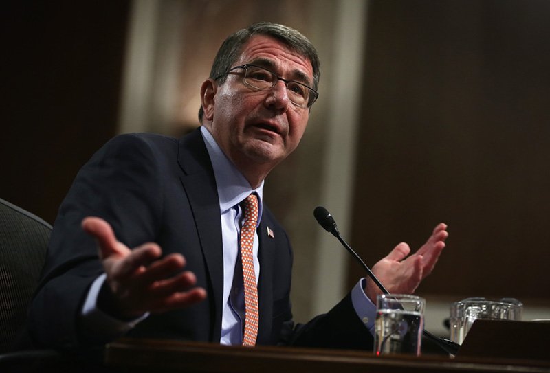WASHINGTON, DC - FEBRUARY 04:  Former U.S. Deputy Secretary of Defense Ashton Carter testifies during his confirmation hearing before the Senate Armed Services Committee February 4, 2015 on Capitol Hill in Washington, DC. If confirmed, Carter will succeed Chuck Hagel as the next Secretary of Defense.  (Photo by Alex Wong/Getty Images)