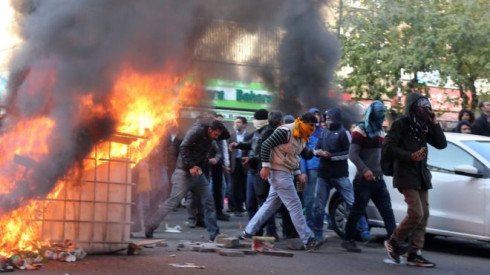 Demonstrators in Diyarbakir, Turkey
