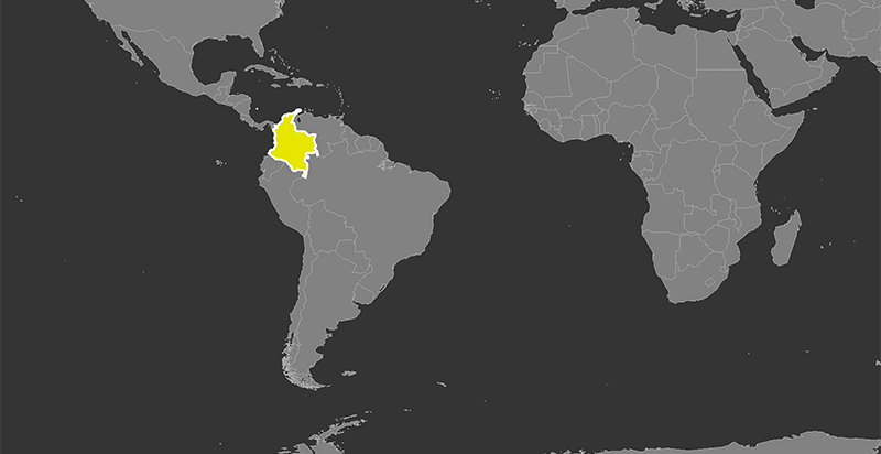 Figure 1 World Map Colombia
