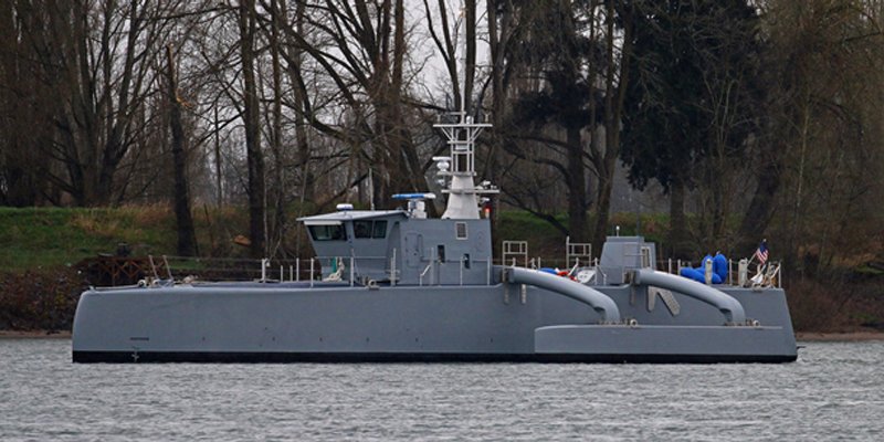 Sea Hunter ACTUV on the Willamette River, Oregon