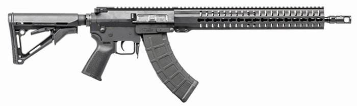 CMMG Mk47 AR rifle chambered in 7.62 x 39mm. Known as an AR-AK hybrid.