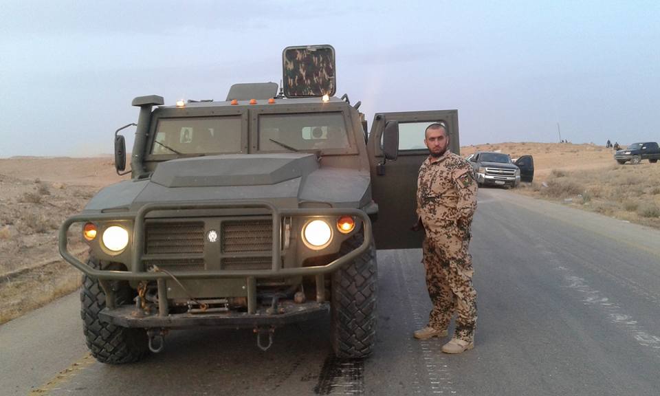 Russian-manned GAZ Tigr during Raqqa operation