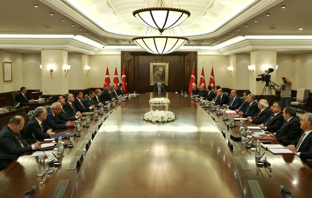 Turkish Prime Minister Binali Yildirim chairs a cabinet meeting in Ankara, Turkey, July 18, 2016. Image by: HANDOUT/ Hakan Goktepe/Prime Minister's Press Office / REUTERS
