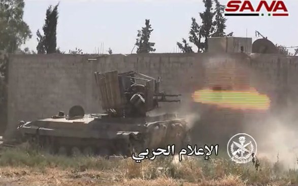 BMP-1 chassis with ZPU-4 turret