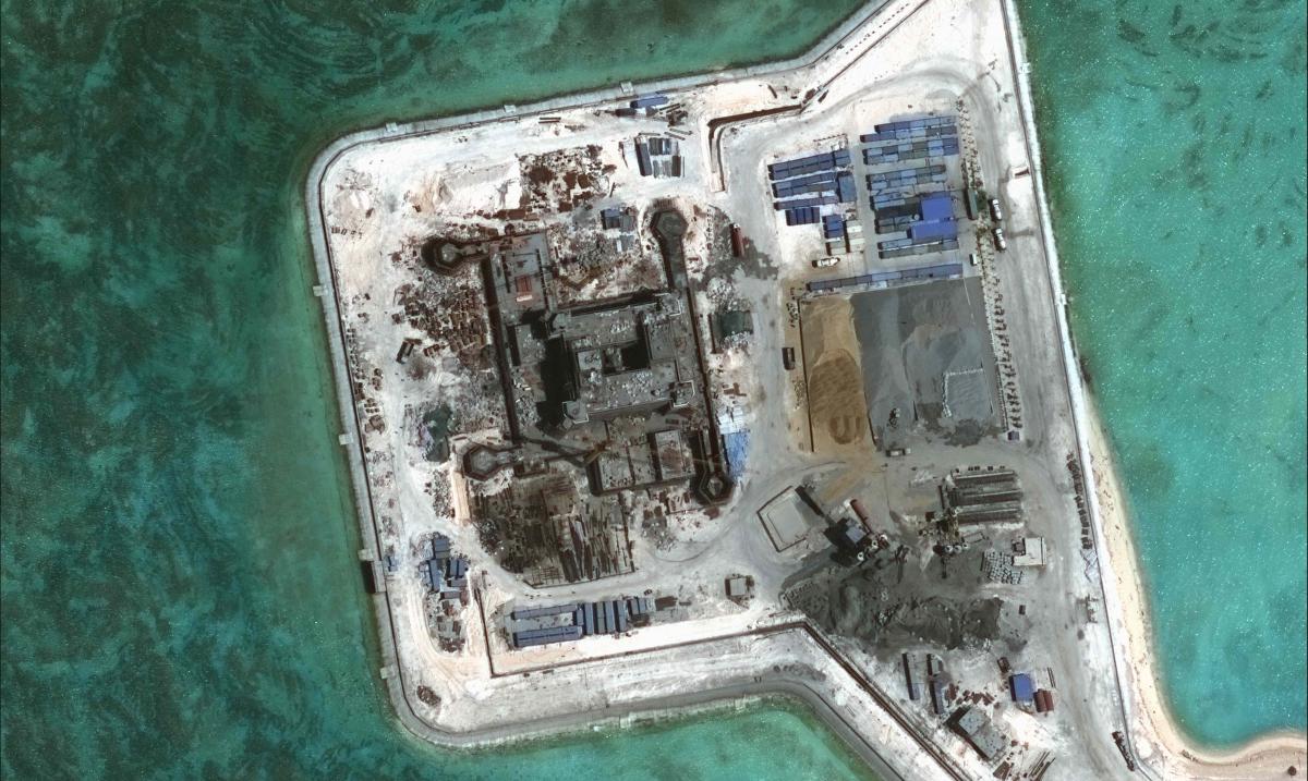 Gaven Reef, March 17, 2015. Photo: Asia Maritime Transparency Initiative and Digital Globe