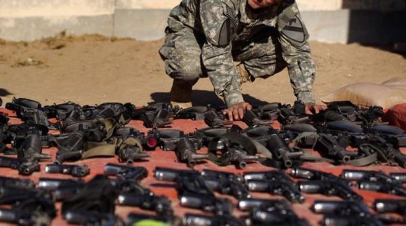 U.S. and Saudi arms supplied via C.I.A. operation Timber Sycamore (begun in 2013) to Syrian non-state groups. These arms were funneled through Jordan, with many of them stolen and re-directed by Jordanian intelligence services to the international black market.