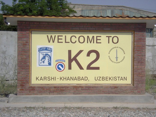 U.S. and NATO military assets were based at Karshi-Khanabad airbase (dubbed K2) for a period of approximately four years in support of NATO operations in Afghanistan. They departed the base in November of 2005.