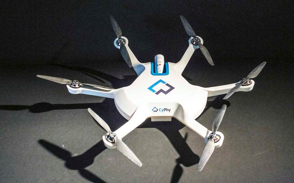 The LVL1 from CyPhy Works, uses unique Level-Up Technology for stable, level flight. Photo: directionsmag.com