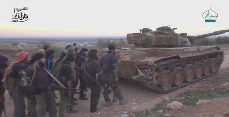 Fig.4 Using a tank as cover from small arms fire.