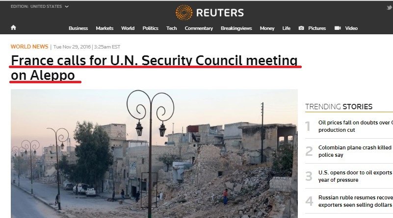 Screeshot from Reuters