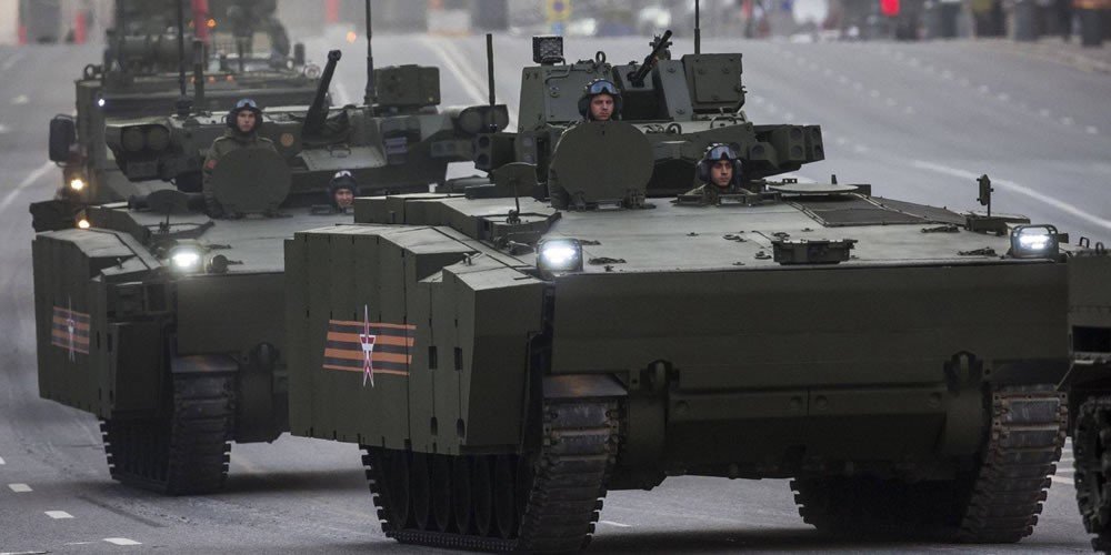 Kurganets-25 APC and IFV variants on display at the Victory Day Parade 2015.
