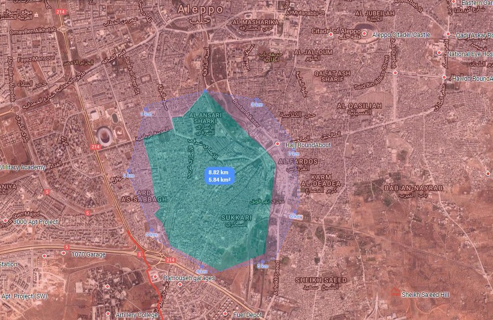 'Rebels' are set to withdraw from this area in Aleppo. Source:  @Tutomap/Twitter