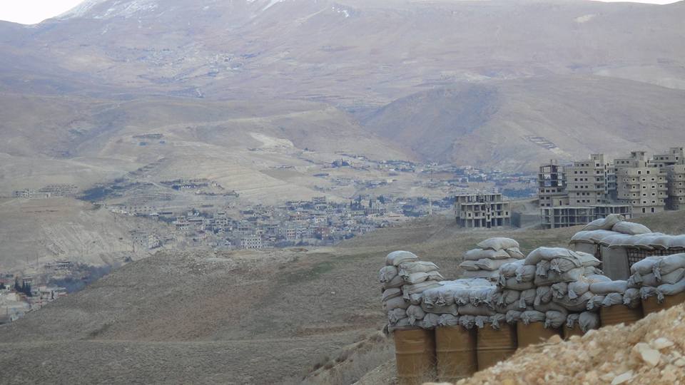View from one outpost overlooking Dair Qanoon in Wadi Barada