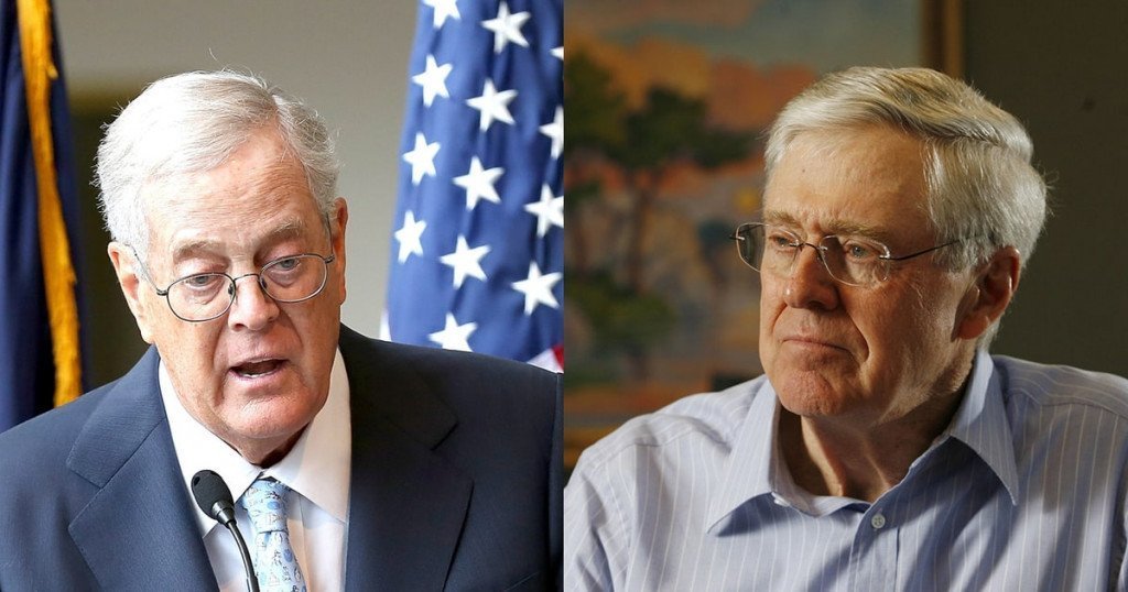 David and Charles Koch. Paul Zimmerman/WireImage; Bo Rader/Wichita Eagle/MCT via Getty Images
