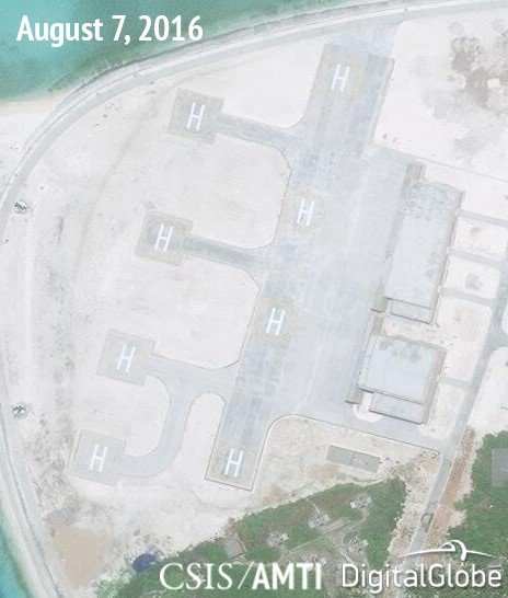 Helicopter base on the north side of Duncan Island. There are eight landing pads and ample hangar space for storage and maintenance of helicopters of all sizes. It is surmised by some analysts that this base will house ASW helicopters such as the Z-18F or Z-9C Harbin.