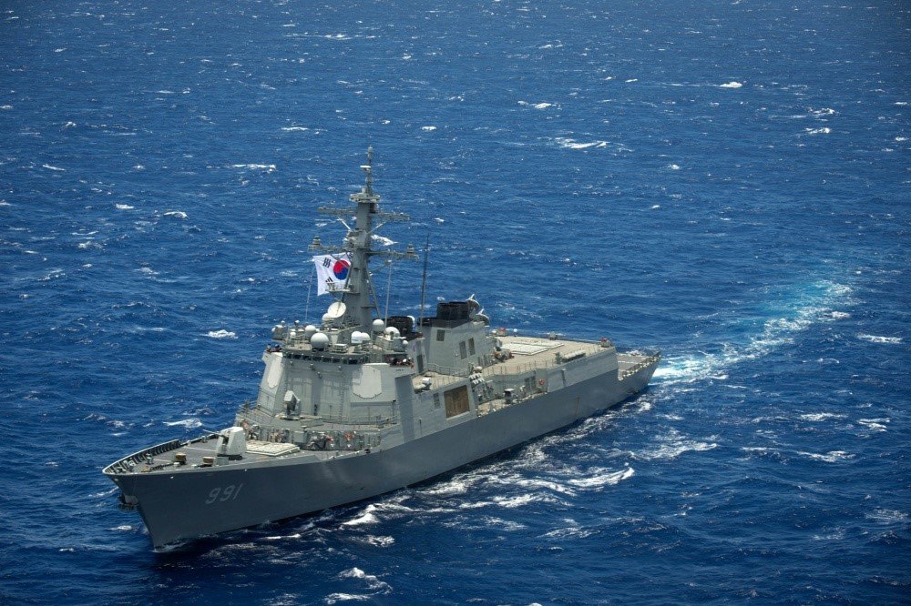 ROKS Sejong the Great DDG-991 on station in the Sea of Japan.