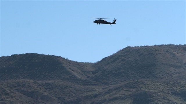 A Turkish military helicopter in the area. Source: yenisafak.com