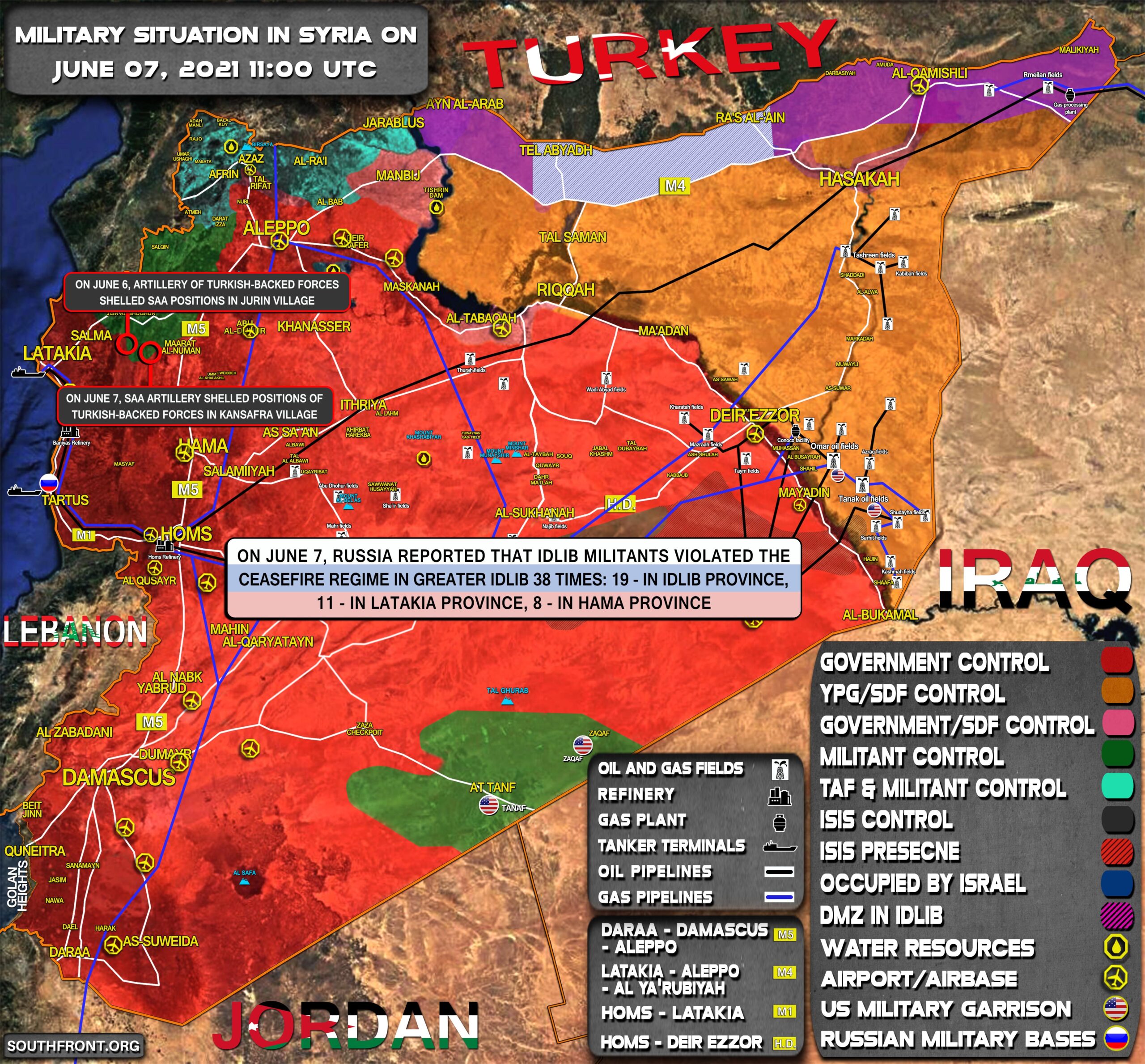 Military Situation In Syria On June 7, 2021 (Map Update)